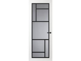 Binnendeur FR509 Glasdeur met zwarte glaslatten